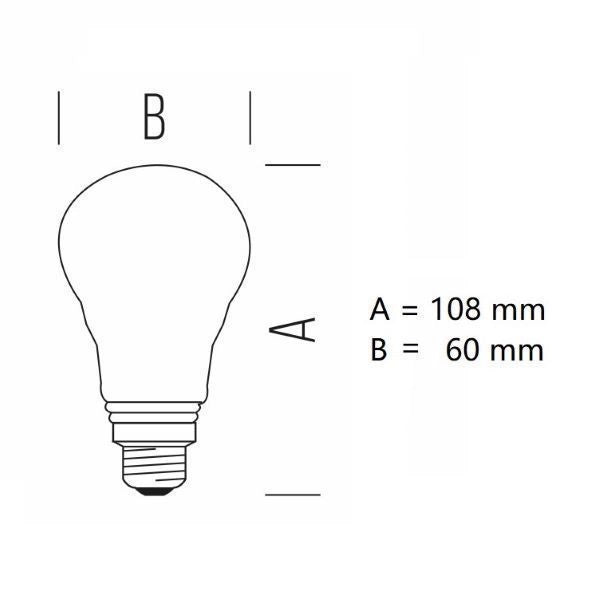 LAMPADINA GOCCIA LED 10,5W LUCE NATURALE 4000K 1521 LUMEN E27 BOT