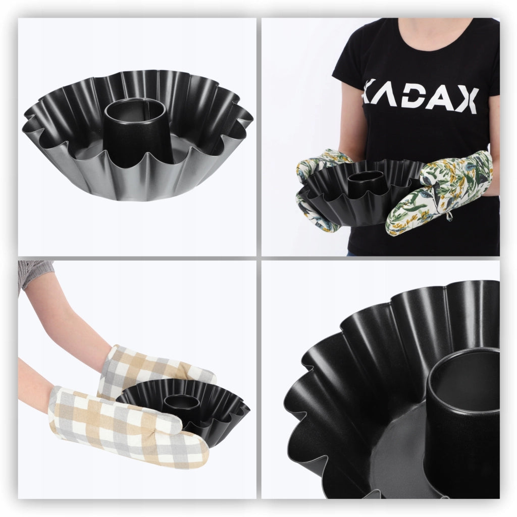 Teglia da forno antiaderente KADAX con camino, 25 cm