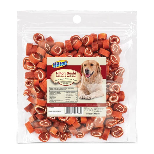 Rotoli di sushi HILTON anatra con pesce - Snack per cani - 500 g