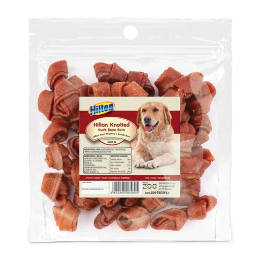 HILTON Osso di anatra annodato 6 cm - snack per cani - 500g