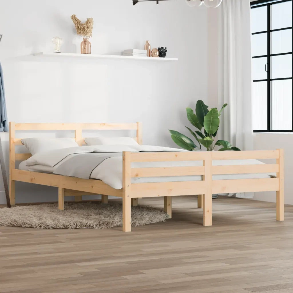 Giroletto-Struttura Letto in Legno Massello 150x200 cm King Size 461915