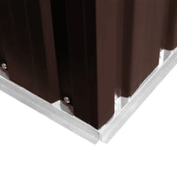Capanno Attrezzi da Giardino Marrone 194x121x181 cm in Acciaio cod mxl 53958