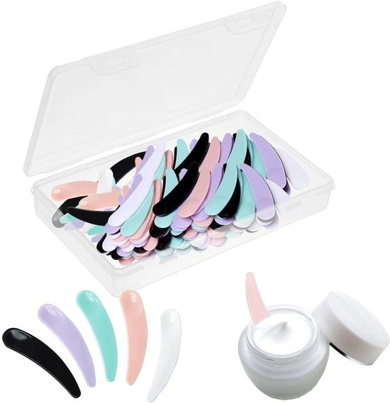 Set di Spatole per Trucco Miniature - 150 Stuks - Dimensioni 1,2 x 5,5 cm - Leggero - Materiale di Alta Qualità - Kunststof