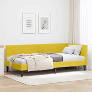 Cornice del letto ad angolo Giallo 100 cm x 200 cm Velluto 42016242