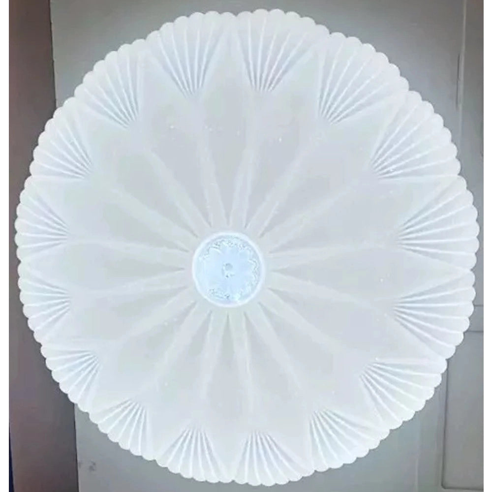 Trade Shop - Plafoniera 50cm Con Cristallo Centrale Glitter Led 60w A Soffitto Luce 6500k 27816 -