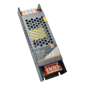Alimentatore stabilizzato 150W slim trasformatore strisce LED 6.25A 230V a 24V strisce LED