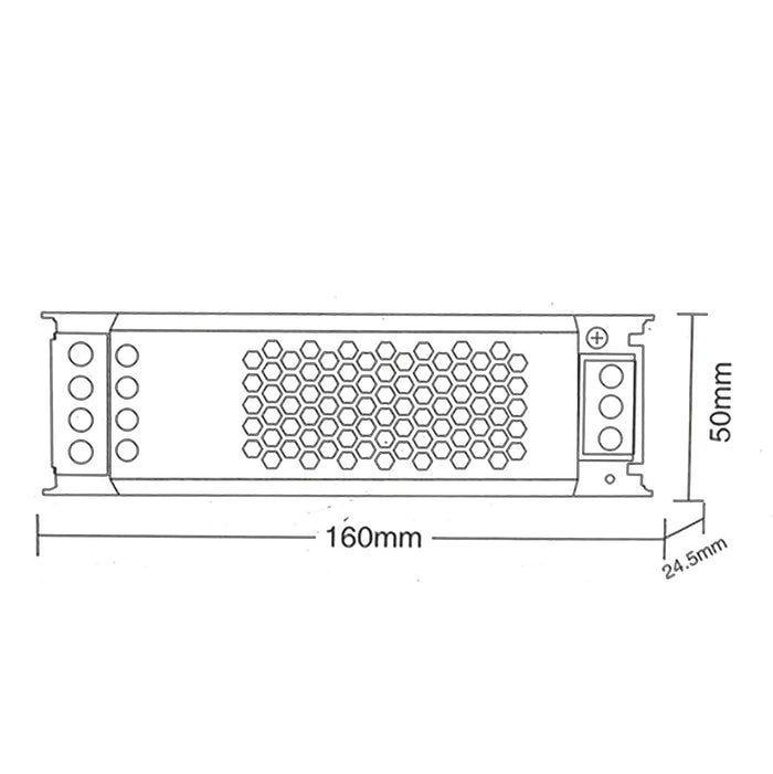 Alimentatore stabilizzato 150W slim trasformatore strisce LED 6.25A 230V a 24V strisce LED