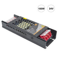 Alimentatore stabilizzato 2 uscite 100W slim trasformatore 24V 4.2A strisce LED