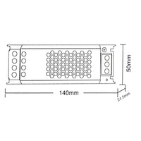 Alimentatore stabilizzato 2 uscite 100W slim trasformatore 24V 4.2A strisce LED