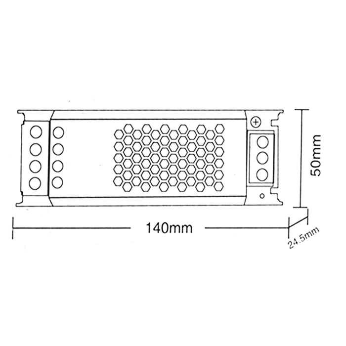 Alimentatore stabilizzato 2 uscite 100W slim trasformatore 24V 4.2A strisce LED