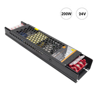 Alimentatore 200W trasformatore stabilizzato slim 24V 8.3A strisce luci LED 230V telecamere