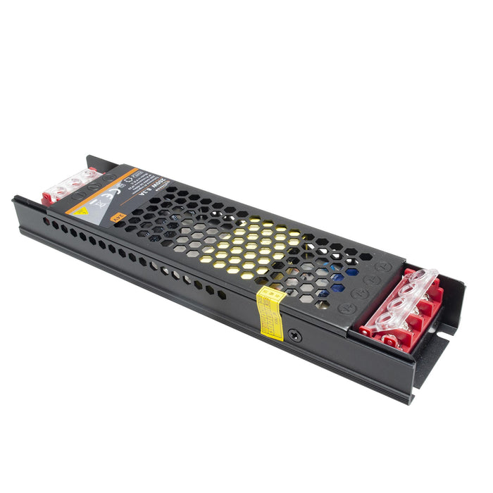 Alimentatore 200W trasformatore stabilizzato slim 24V 8.3A strisce luci LED 230V telecamere