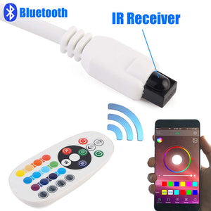 Centralina RGB Bluetooth telecomando IR controller 3CH per strisce LED multicolore 230V max. 800W APP Android