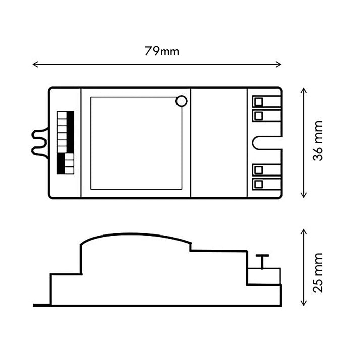 Sensore PIR rilevatore movimento microonde 5.8GHZ interruttore switch controllo automatico luci LED potenza 400W