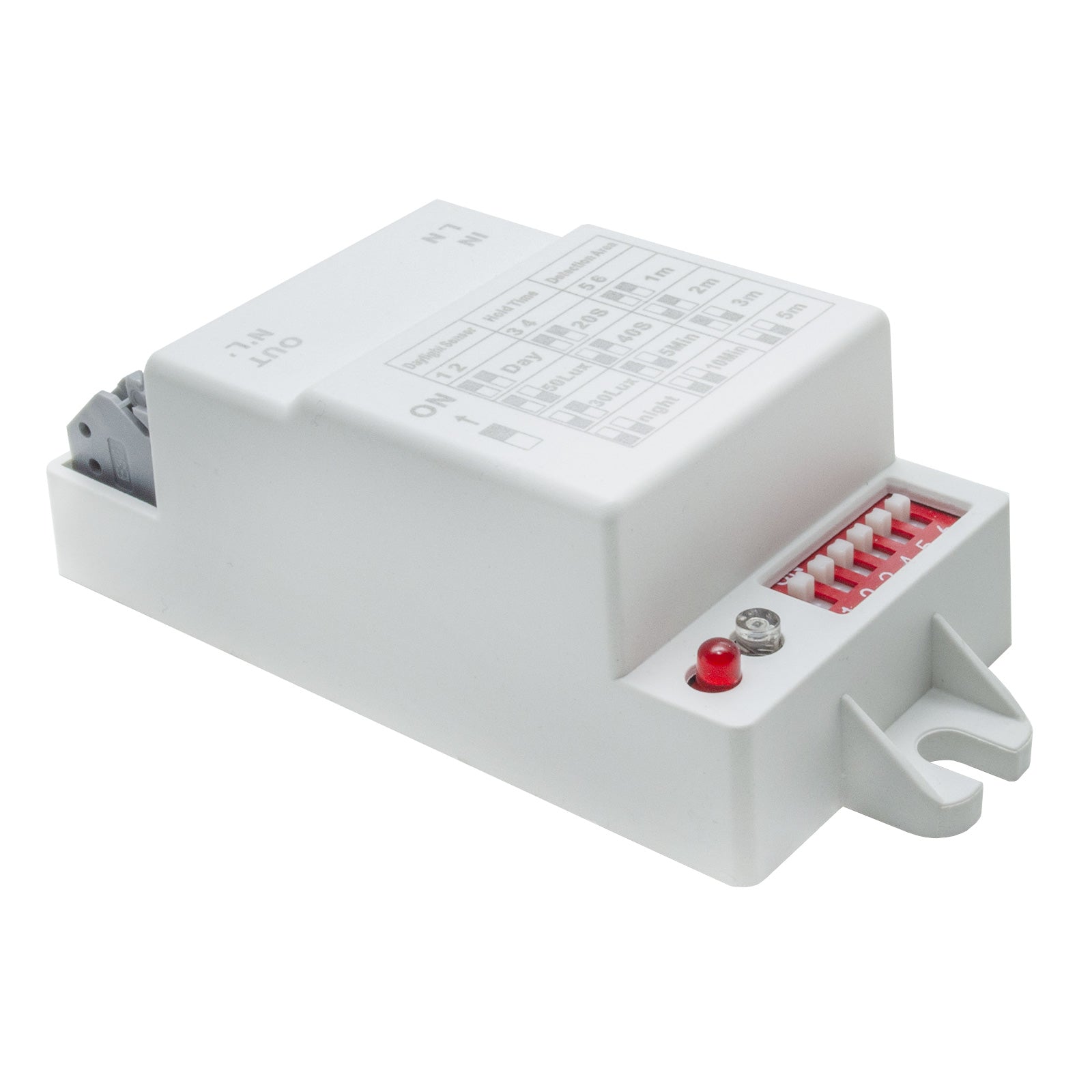 Sensore PIR rilevatore movimento microonde 5.8GHZ interruttore switch controllo automatico luci LED potenza 400W