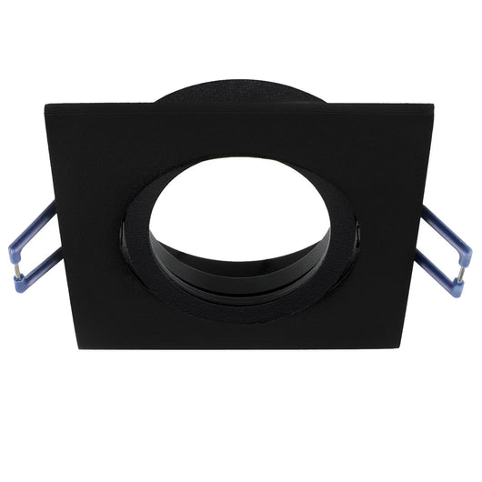 Faretto ad incasso portafaretto nero quadrato foro 70mm moderno orientabile supporto lampade GU10 GU5.3 NERO