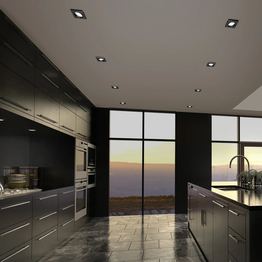 Faretto ad incasso portafaretto nero quadrato foro 70mm moderno orientabile supporto lampade GU10 GU5.3 NERO