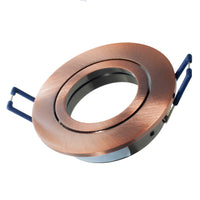 Faretto ad incasso portafaretto rame tondo foro 70mm moderno orientabile supporto lampade GU10 GU5.3 RAME