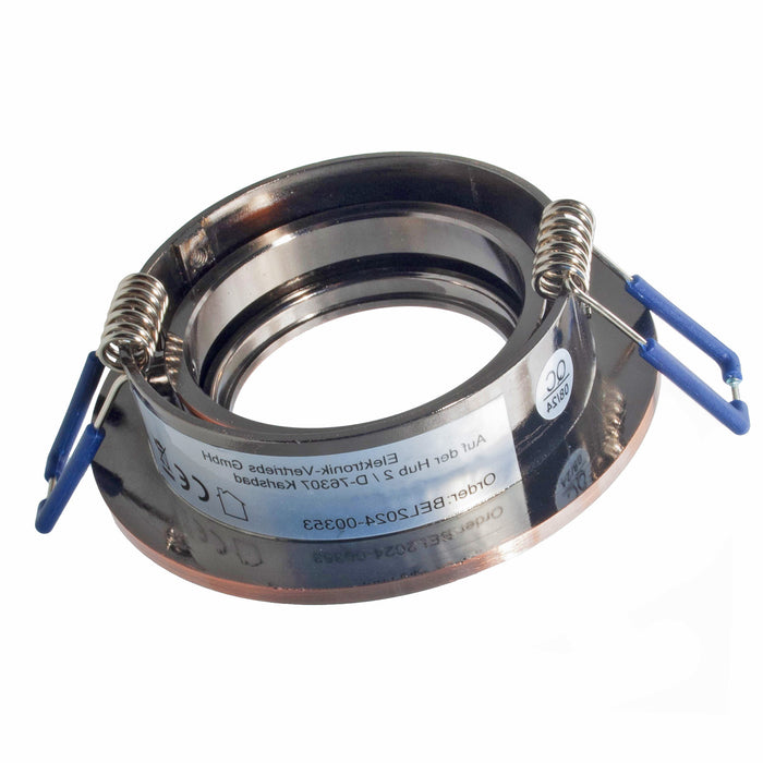 Faretto ad incasso portafaretto rame tondo foro 70mm moderno orientabile supporto lampade GU10 GU5.3 RAME