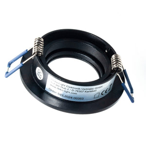 Faretto ad incasso portafaretto nero tondo foro 70mm moderno orientabile supporto lampade GU10 GU5.3 NERO