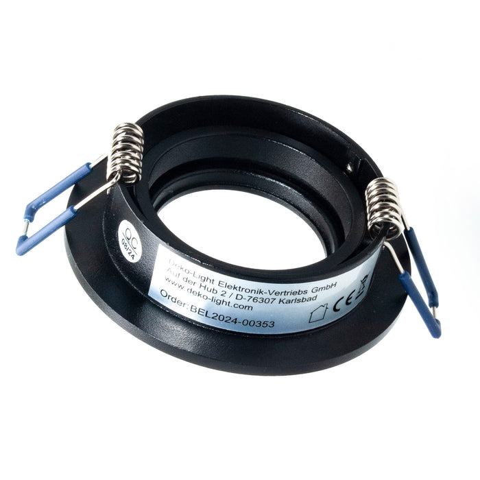 Faretto ad incasso portafaretto nero tondo foro 70mm moderno orientabile supporto lampade GU10 GU5.3 NERO