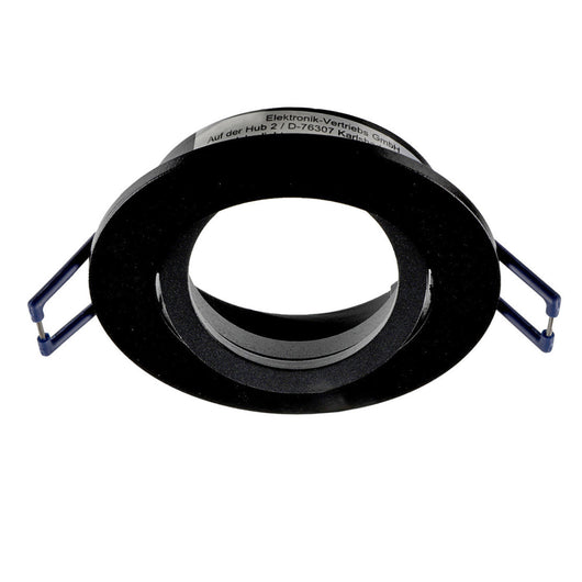 Faretto ad incasso portafaretto nero tondo foro 70mm moderno orientabile supporto lampade GU10 GU5.3 NERO