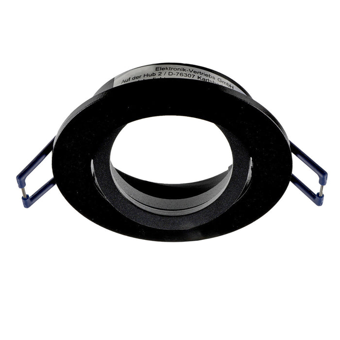 Faretto ad incasso portafaretto nero tondo foro 70mm moderno orientabile supporto lampade GU10 GU5.3 NERO