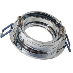 Faretto ad incasso portafaretto cromato lucido tondo foro 70mm moderno orientabile supporto lampade GU10 GU5.3 CROMATO