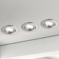 Faretto ad incasso LED 8W GU10 grigio tondo foro 70mm moderno orientabile luce soffitto corridoio cucina GRIGIO 6000K