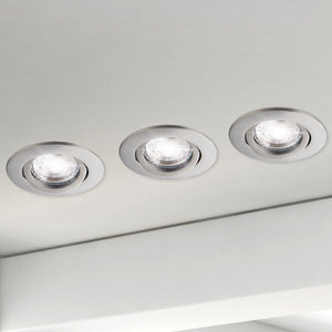 Faretto ad incasso LED 8W GU10 grigio tondo foro 70mm moderno orientabile luce soffitto corridoio cucina GRIGIO 4000K