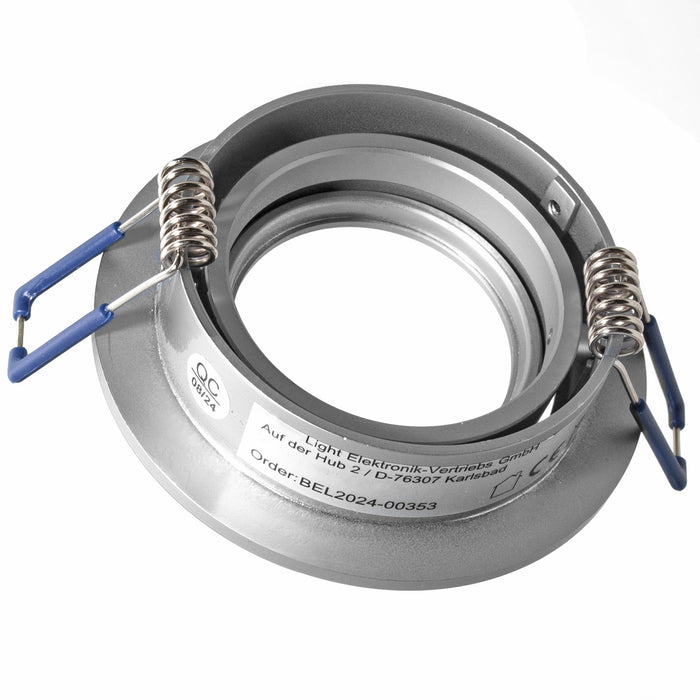 Faretto ad incasso LED 8W GU10 grigio tondo foro 70mm moderno orientabile luce soffitto corridoio cucina GRIGIO 3000K