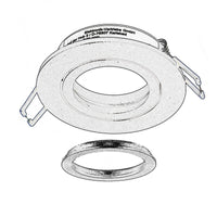 Faretto ad incasso LED 8W GU10 rame tondo foro 70mm moderno orientabile luce soffitto cucina soggiorno RAME 6000K