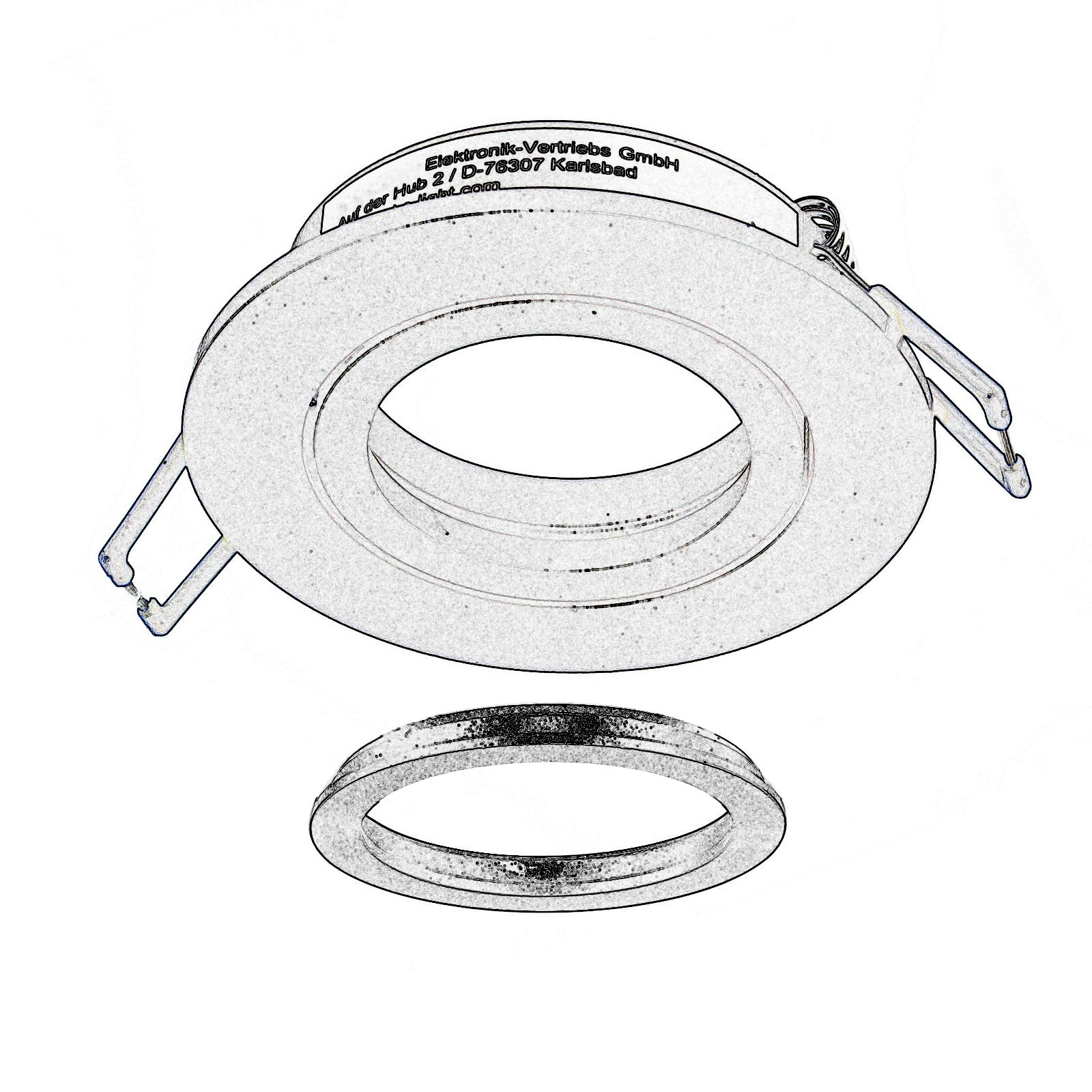 Faretto ad incasso LED 8W GU10 nero tondo foro 70mm moderno orientabile luce soffitto ingresso ufficio NERO 6000K