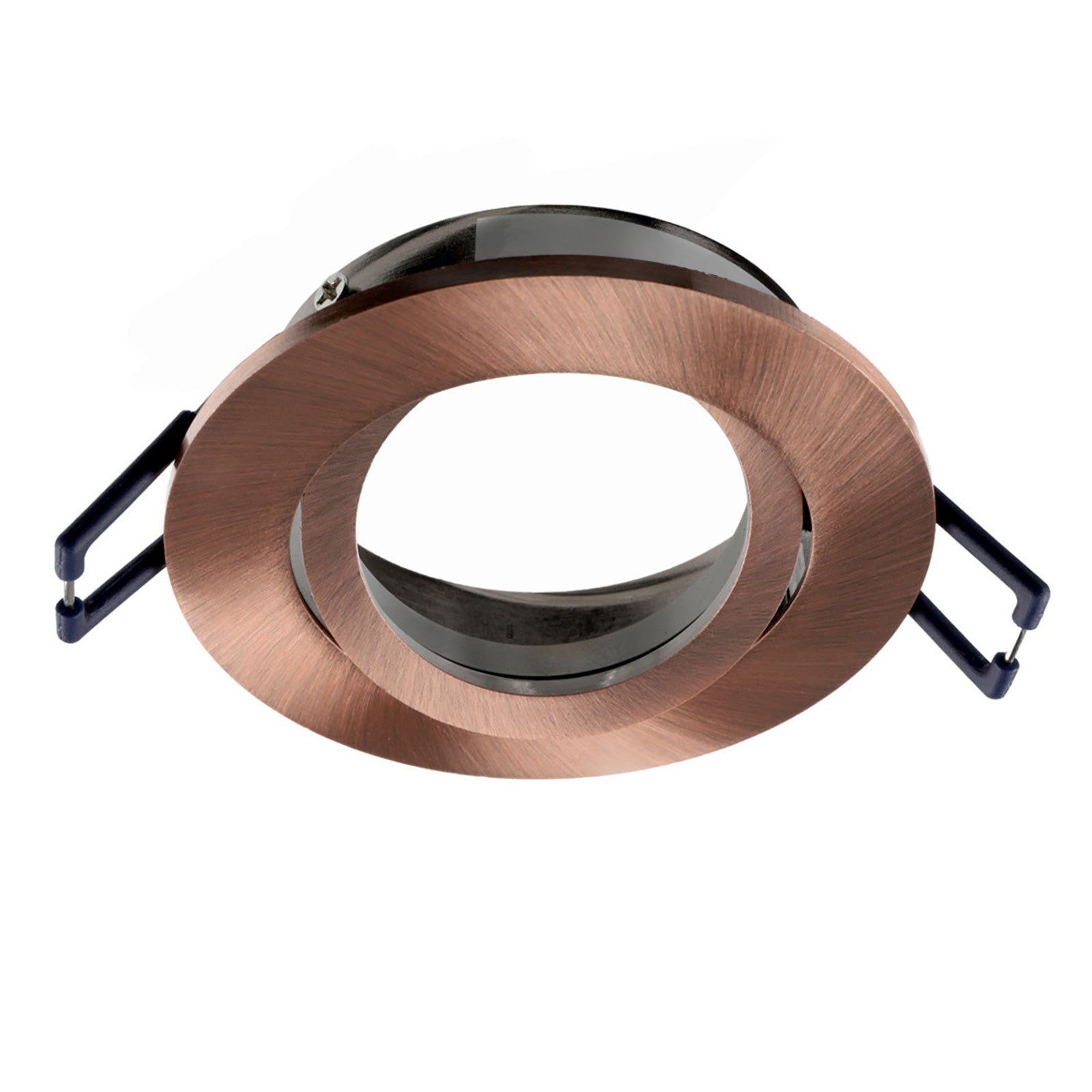 Faretto ad incasso portafaretto rame tondo foro 70mm moderno orientabile supporto lampade GU10 GU5.3 RAME