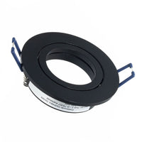 Faretto ad incasso LED 8W GU10 nero tondo foro 70mm moderno orientabile luce soffitto ingresso ufficio NERO 4000K