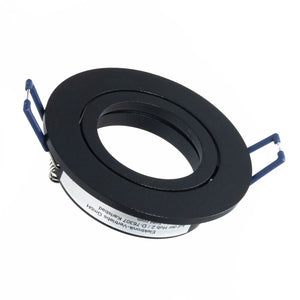 Faretto ad incasso LED 8W GU10 nero tondo foro 70mm moderno orientabile luce soffitto ingresso ufficio NERO 4000K