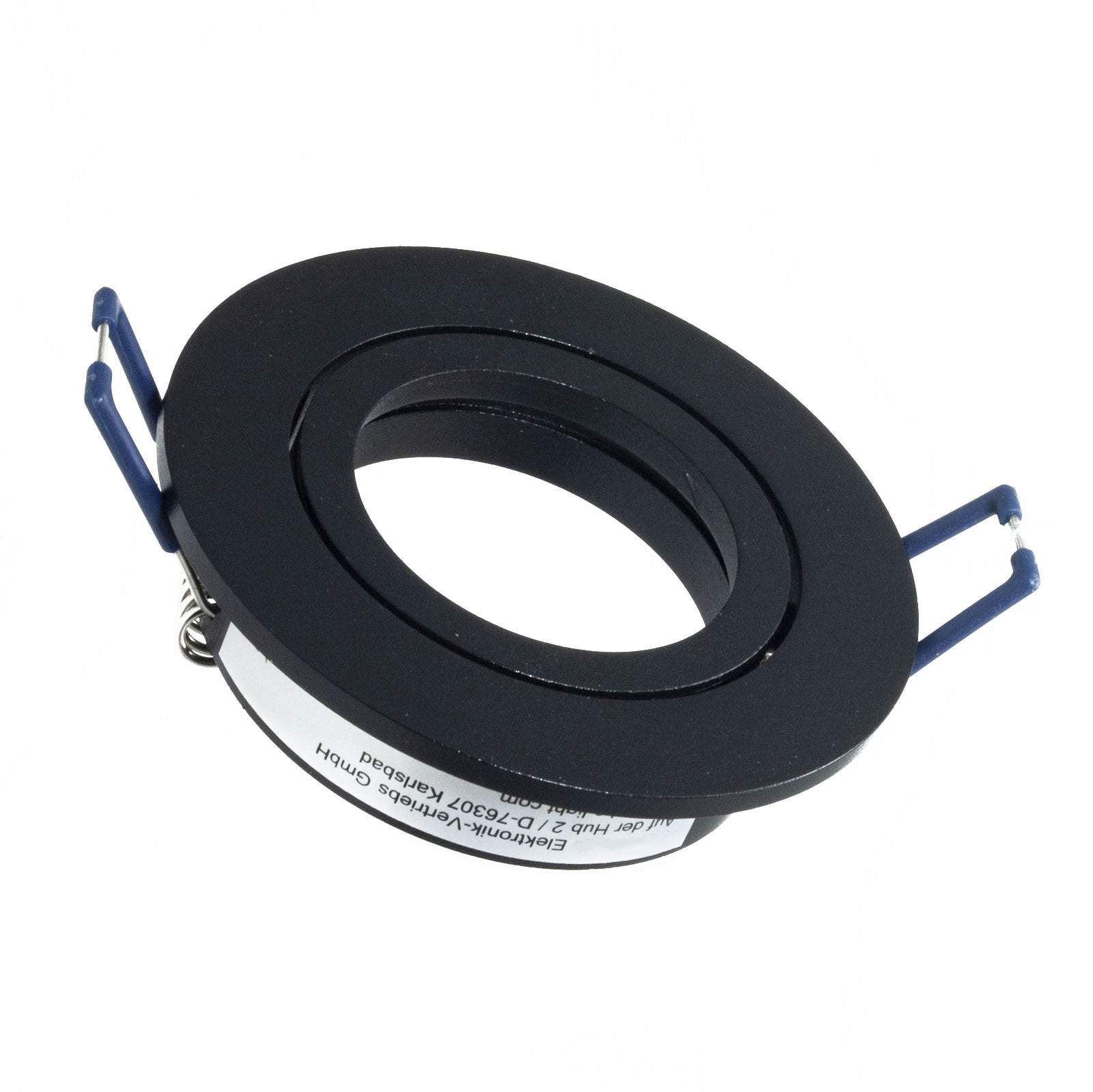 Faretto ad incasso LED 8W GU10 nero tondo foro 70mm moderno orientabile luce soffitto ingresso ufficio NERO 3000K