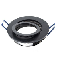 Faretto ad incasso LED 8W GU10 nero tondo foro 70mm moderno orientabile luce soffitto ingresso ufficio NERO 4000K