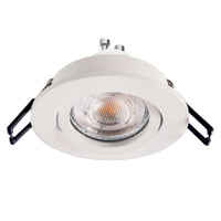 Faretto ad incasso LED 8W GU10 bianco tondo foro 70mm moderno orientabile luce soffitto ufficio corridoio BIANCO 6000K