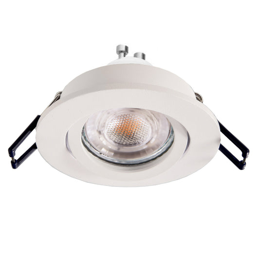Faretto ad incasso LED 8W GU10 bianco tondo foro 70mm moderno orientabile luce soffitto ufficio corridoio BIANCO 6000K