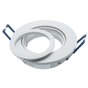 Faretto ad incasso LED 8W GU10 bianco tondo foro 70mm moderno orientabile luce soffitto ufficio corridoio BIANCO 4000K