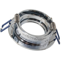 Faretto ad incasso LED 8W GU10 cromato lucido tondo foro 70mm moderno orientabile luce soffitto cucina studio CROMATO 3000K