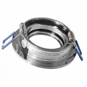 Faretto ad incasso LED 8W GU10 silver spazzolato tondo foro 70mm moderno orientabile luce soffitto negozio vetrina SPAZZOLATO 3000K