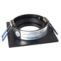 Faretto ad incasso LED 8W GU10 nero quadrato foro 70mm moderno orientabile luce soffitto negozio vetrina NERO 3000K