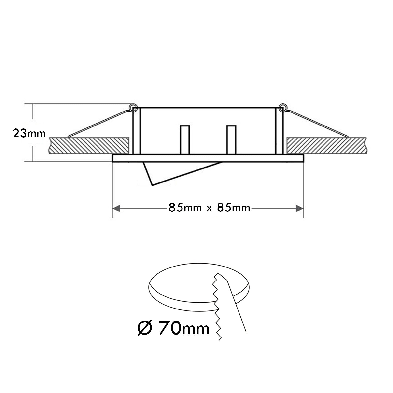 Faretto ad incasso LED 8W GU10 cromato lucido quadrato foro 70mm moderno orientabile luce soffitto cucina corridoio CROMATO 4000K