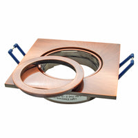 Faretto ad incasso LED 8W GU10 rame quadrato foro 70mm moderno orientabile luce soffitto corridoio soggiorno RAME 6000K