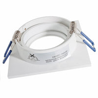 Faretto ad incasso LED 8W GU10 bianco quadrato foro 70mm moderno orientabile luce soffitto negozio vetrina BIANCO 6000K