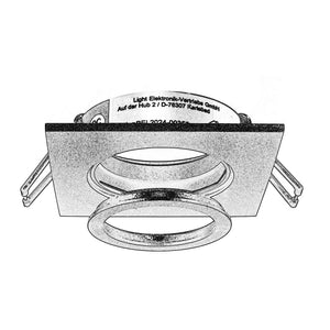 Faretto ad incasso LED 8W GU10 cromato lucido quadrato foro 70mm moderno orientabile luce soffitto cucina corridoio CROMATO 3000K