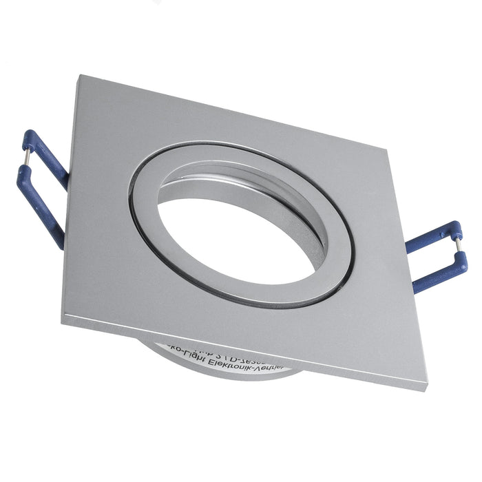 Faretto ad incasso LED 8W GU10 grigio quadrato foro 70mm moderno orientabile luce soffitto ufficio negozio GRIGIO 4000K