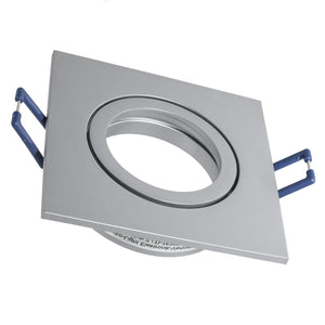 Faretto ad incasso LED 8W GU10 grigio quadrato foro 70mm moderno orientabile luce soffitto ufficio negozio GRIGIO 3000K